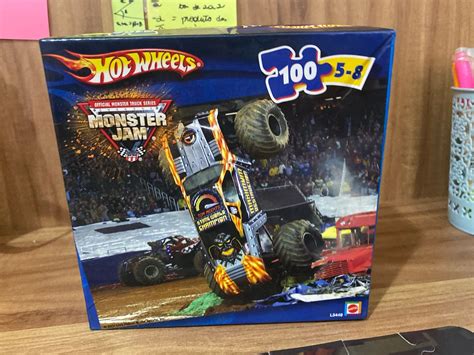 Quebra Cabeça Hot Wheels Peças Infantil Brinquedo Mattel Usado enjoei