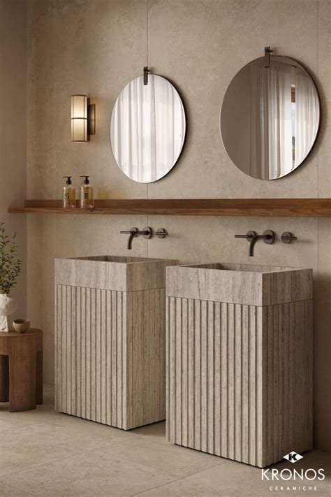 Bathroom Decor Ideas Travertine Total Look Porcelain Tiles Bathroom