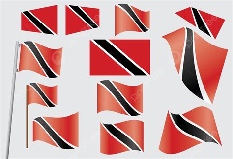 Flag Of Trinidad And Tobago State Trinidad Standard Vector State