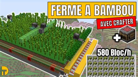 Ferme A Bambou Avec Crafter Minecraft Youtube