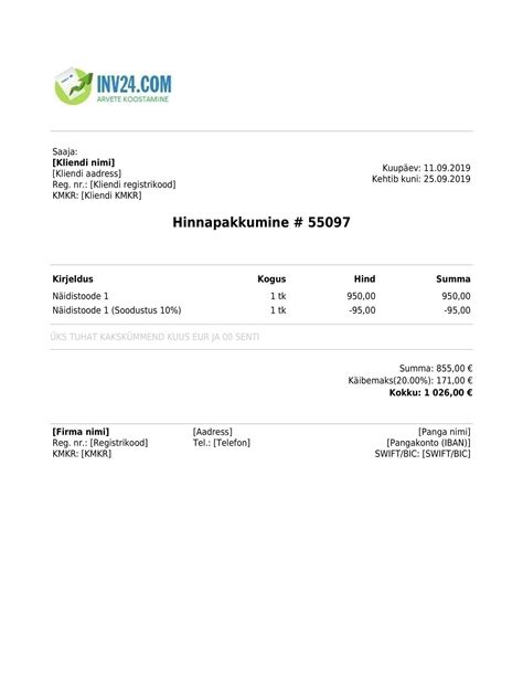Tasuta hinnapakkumiste koostamine online (PDF)