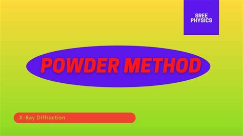 Powder Method X Ray Diffraction Physics Mixed Telugu