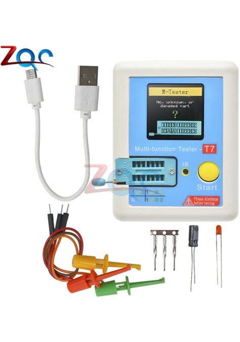 Lcr t7 lcr tc1 1 8 tft Lcd Ekran Çok Metre Transistör Test Cihazı