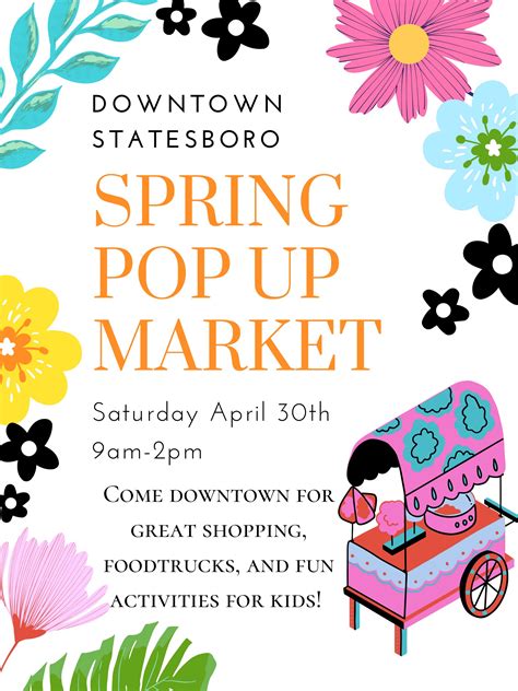 Downtown Statesboro Spring Pop Up Market Downtown Statesboro