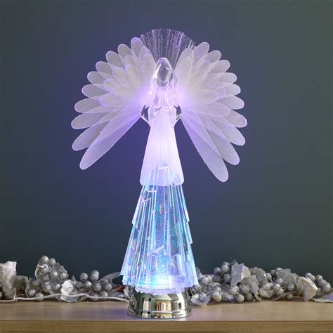 Fiber Optic Angel Glitter Globe Cracker Barrel