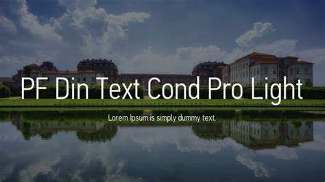 Pf Din Text Cond Pro Light Font Download Free For Desktop And Webfont