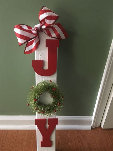 2x4 Joy Sign Christmas Wreaths Christmas Holiday Decor