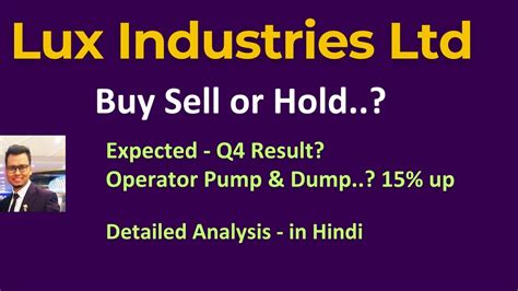 Lux Industries Share Latest News Today 15 Tezi Lux Industries