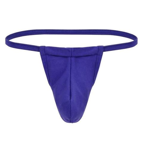 String Homme Lingerie G String Thong Slip Ouverte Fesse Sous vêtement Elastique Culotte