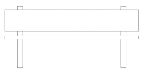 Wooden Bench Front Elevation Cad Block Details Dwg File Cadbull