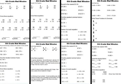 Free 6th Grade Math Worksheets Worksheets Library