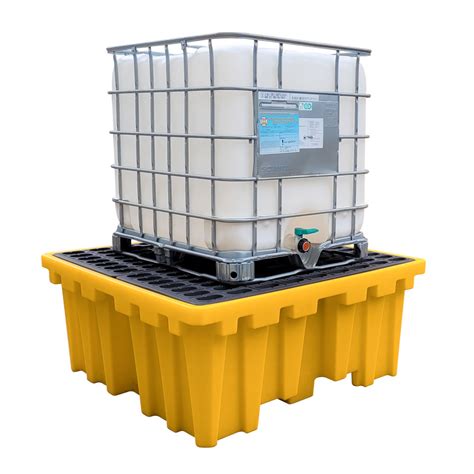 Single IBC Bunded Spill Pallet 1100L Sump 1600W X 1600L X 700H Mm