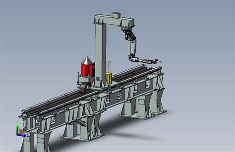 C型焊接机器人第七轴solidworks 2021模型图纸下载 懒石网