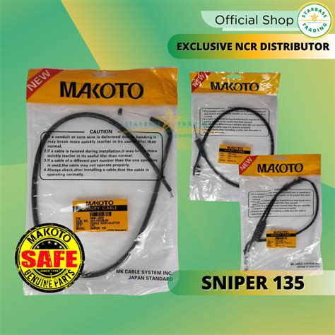 Makoto Cable Assy SNIPER 135 Clutch Speedometer Throttle