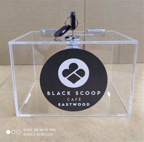 acrylic tip box  personalized logo lazada ph