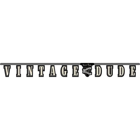 Vintage Dude Jointed Banner Party At Lewis Elegant Party Supplies