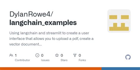 GitHub - DylanRowe4/langchain_examples: Using langchain and streamlit ...