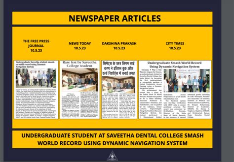 Newspaper Articles Oral Pathology Saveetha