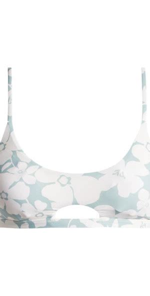 Volcom Coco Crop Bikini Top In Sea Glass