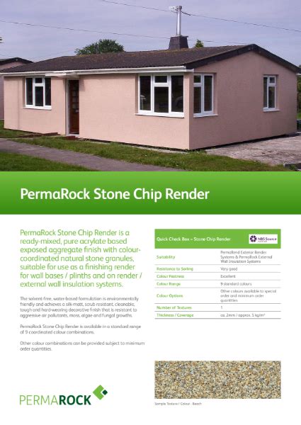 Permarock Stone Chip Render Hard Wearing Low Maintenance Acrylate