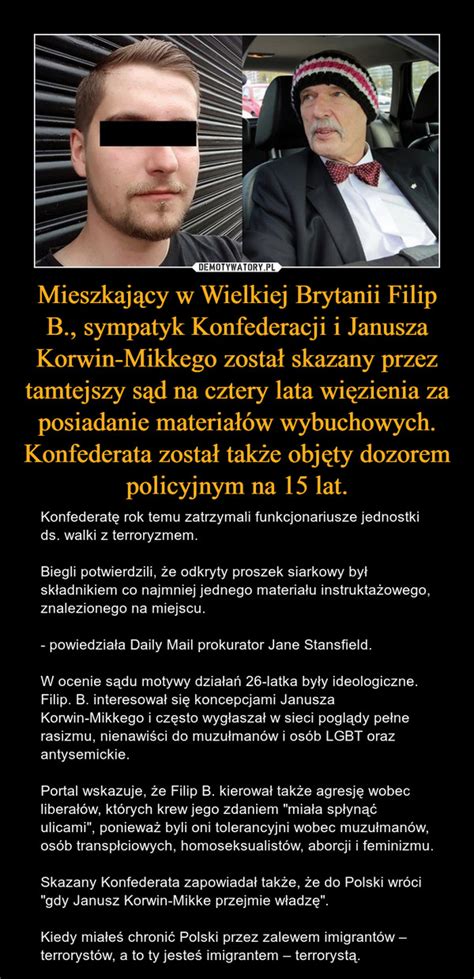 Mieszkający w Wielkiej Brytanii Filip B sympatyk Konfederacji i