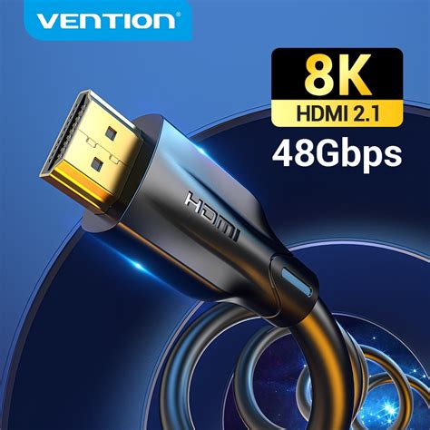 Vention 8K Cabo HDMI Ultra High Speed 48Gbps HDMI 2 1 Cabo Supports 8K