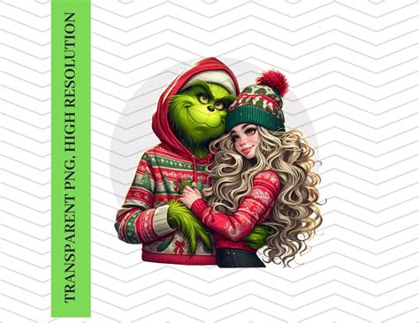 Adorable Grinch And Girl Couple Loving Grinch Grinch In Love Beauty And The Grinch Christmas