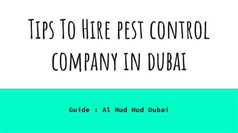 Ppt Tips To Hire Pest Control Company In Dubai Powerpoint Presentation Id7842907