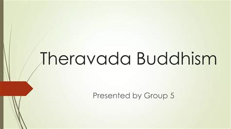 Theravada Buddhism Ppt