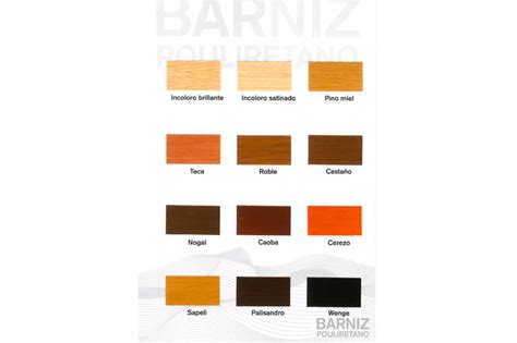 Pinturas Pinay | Carta de colores Barniz Poliuretano