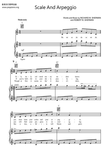 Richard And Robert Sherman Scale And Arpeggio Sheet Music Pdf Free