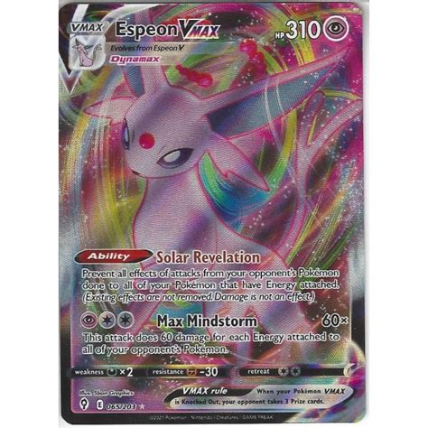 Pokemon Trading Card Game 065203 Espeon Vmax Rare Ultra Card Swsh