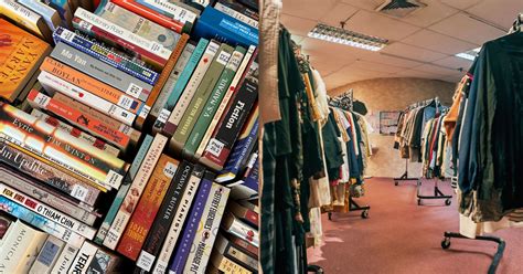 thrift store  peace centre sells secondhand clothes starting