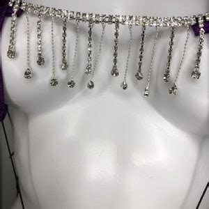 Rhinestone Slingshot Bikini Metallic Stripper Outfit Rave Outfit Exotic Dancewear Etsy