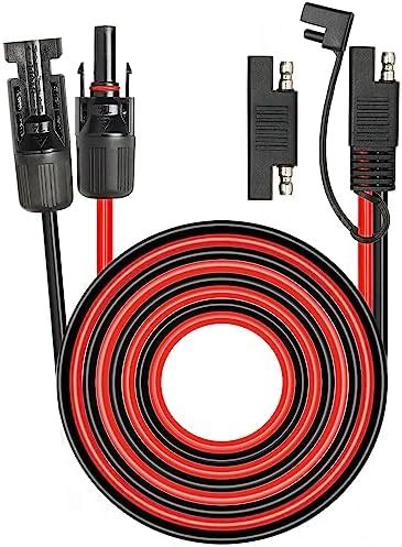 Amazon MOOKEERF 2PCS 3FT Solar Panel To SAE Adapter Cable 12AWG