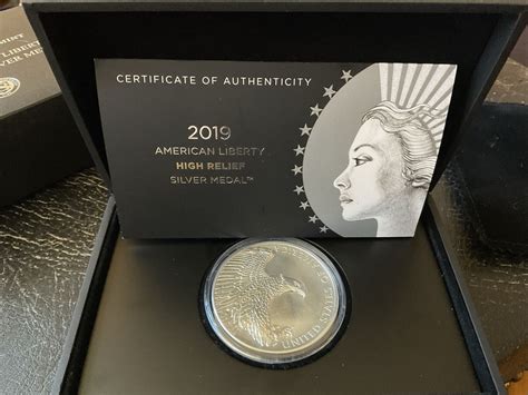 2019 United States Mint American Liberty High Relief Silver Medal 2 5