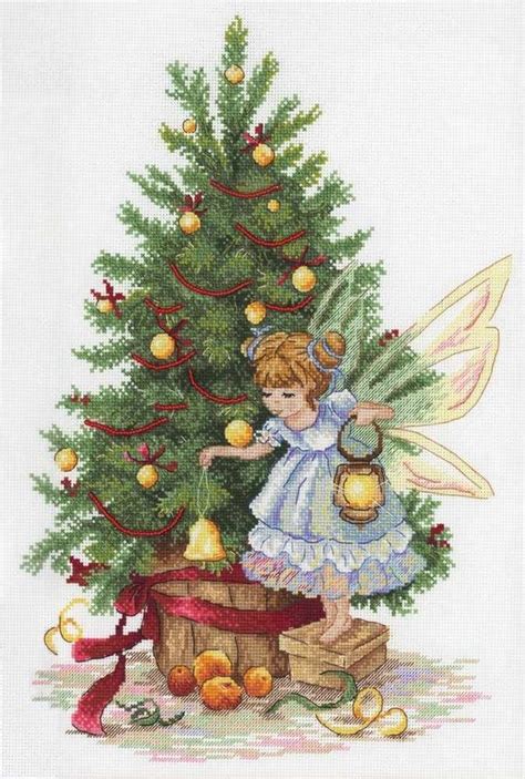 Christmas Fairy Counted Cross Stitch Kit On Aida 18 Count Etsy