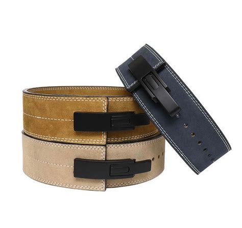 Power Weight Lifting Nubuck Leather Lever Belt 4 Wide Heavy Duty 10mm Thick Adjustable Back ...