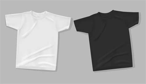 Shirt mock up on gray background. T-shirt template. White and black ...