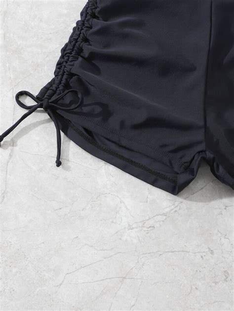 SHEIN Swim Basics Drawstring Side Bikini Bottom SHEIN