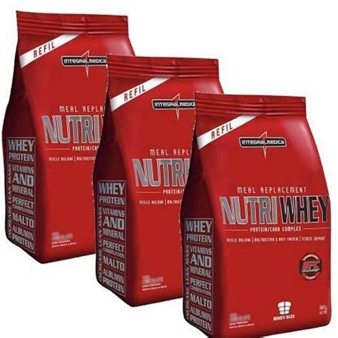 Combo 3 Nutri Whey Protein Refil 907g Integralmédica Baunilha