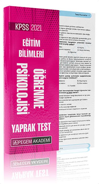 Kpss E Itim Bilimleri Rehberlik Ve Zel E Itim Yaprak Test Yaprak