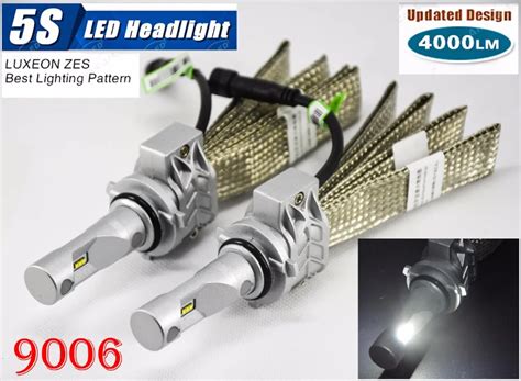 1 Set 9006 HB4 50W 8000LM 5S LED Headlight Slim Conversion Kit LUMILED