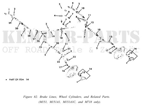 Ford Mutt M151 A1 Brake Tube Center Rear Brake Kemper Parts