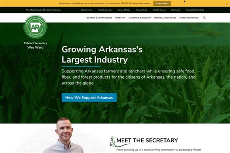 Arkansas Department Of Agriculture Launches New Website Ina Board Site