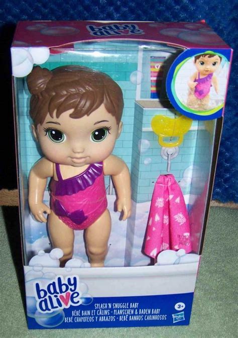 Baby Alive SPLASH N SNUGGLE Brunette Doll 11 H New Dolls Clothing