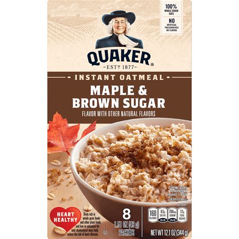 Instant Oatmeal Maple And Brown Sugar Quaker Oats