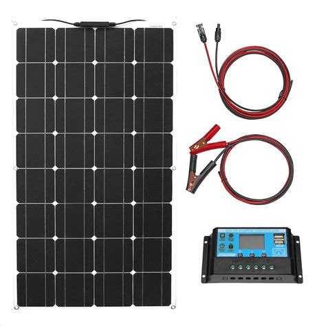 Panneau Solaire 100W 12V Kit De Panneau Solaire Monocristallin Flexible