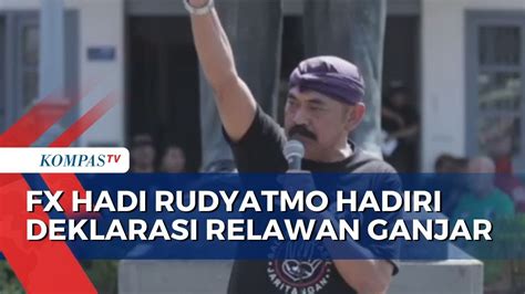 Eks Walkot Solo FX Hadi Rudyatmo Hadiri Deklarasi Relawan Ganjar Di