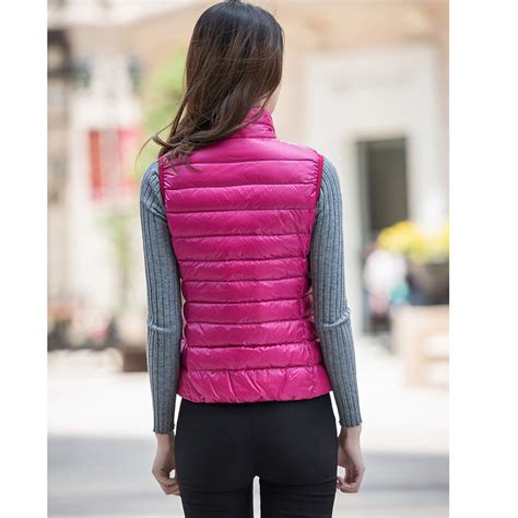 2017 New Winter Women 90 White Duck Down Vest Ultra Light Down Vests Sleeveless Jackets Female